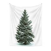 Lofaris Green Tree Snowtime Christmas Decor Wall Tapestry